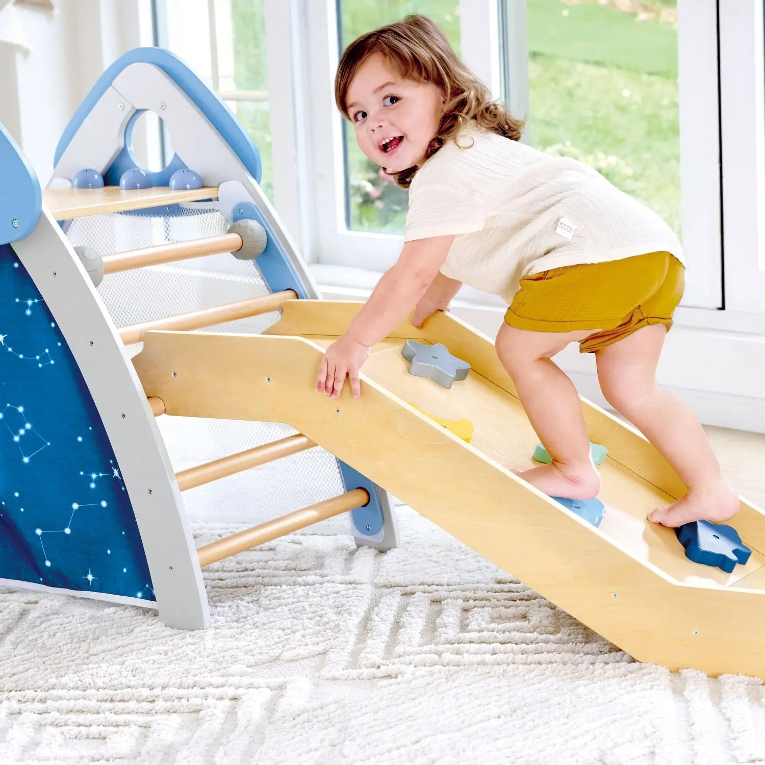 Hape 4-in-1 Climb 'n' Slide Gym Set