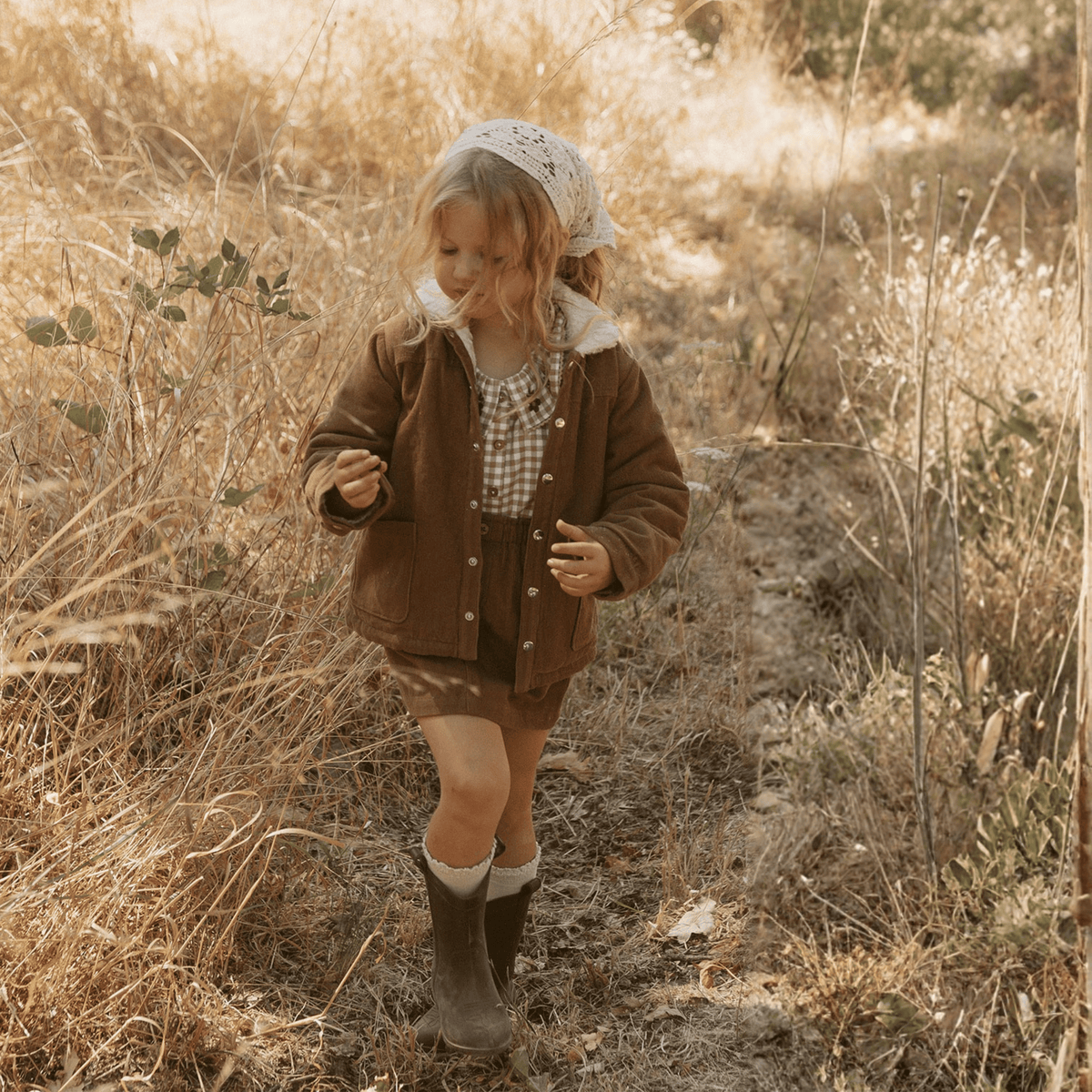 Organic Corduroy Front Pocket Jacket - Brown