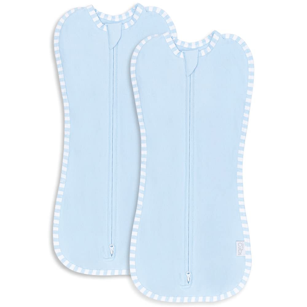 Easy Zipper Swaddle Blankets by Comfy Cubs - Blue