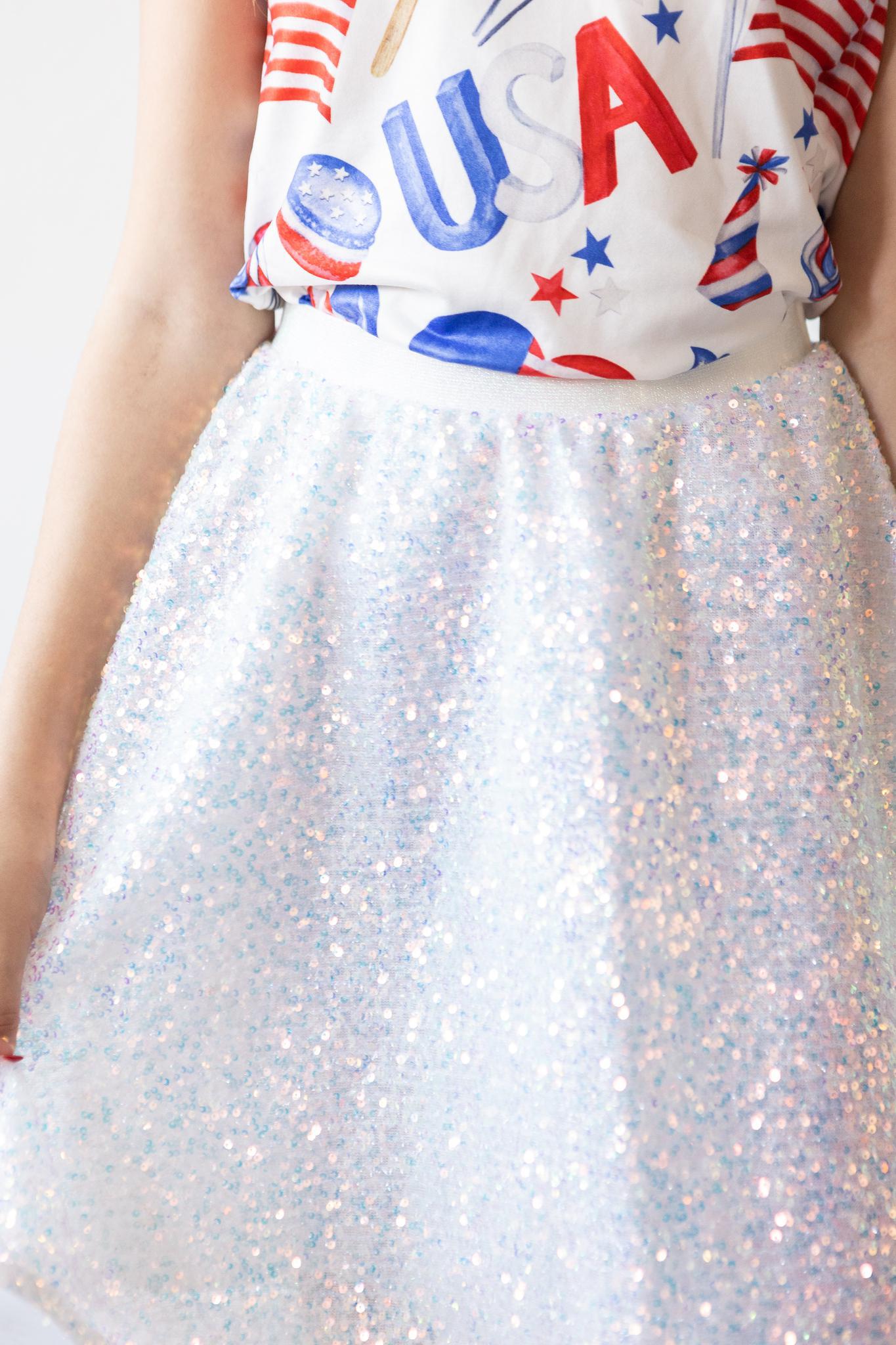 SALE Disco Sequin Twirl Skirt