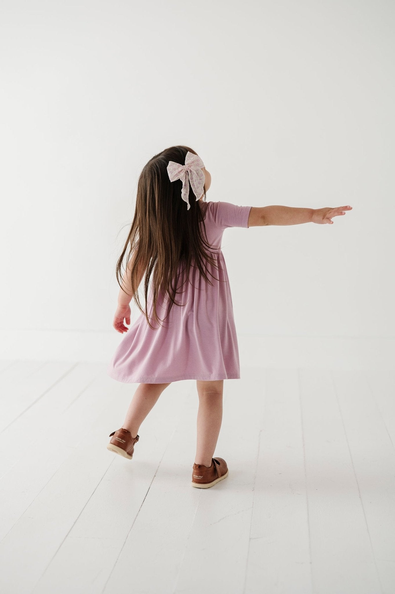 Girl's Short Sleeve Henley Dress