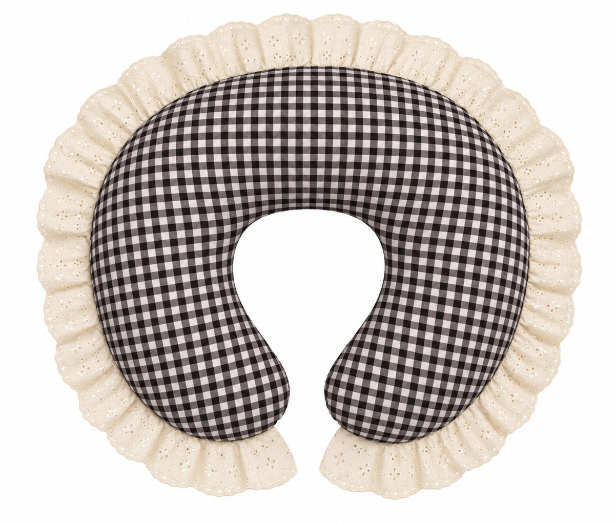 Ivory Eyelet Ruffle Original Nursing Pillow Cover