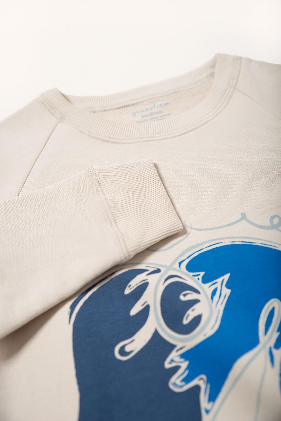 Adult Organic Pima Cotton Sweatshirt - Blue Doves