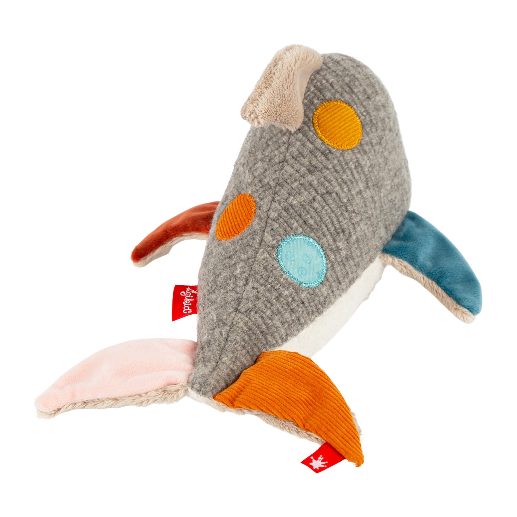 Patchwork Dolphin Plush Toy