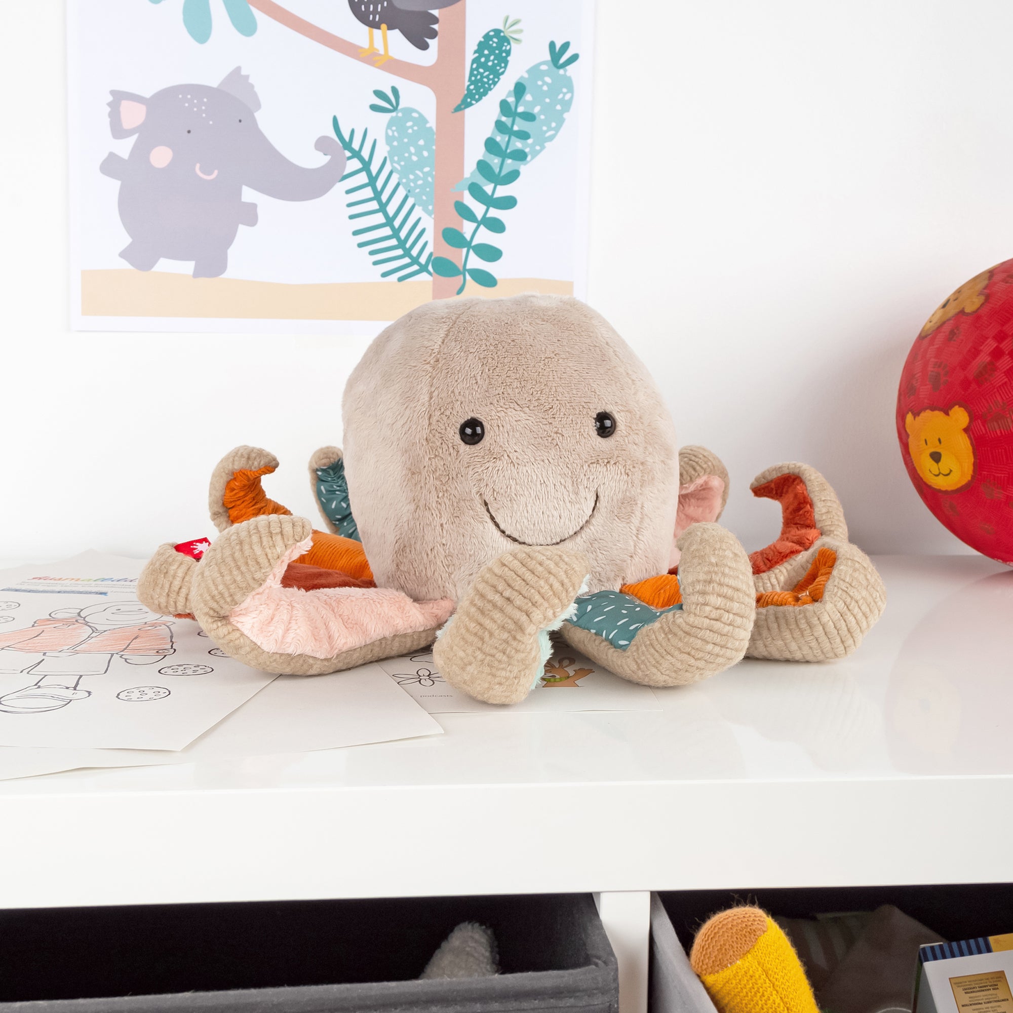 Patchwork Octopus Plush Toy