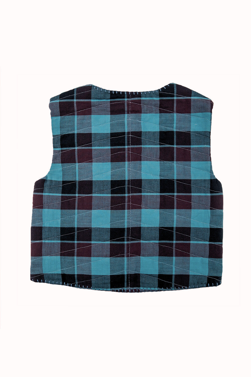 Reversible Quilted Baby Vest - Emerald