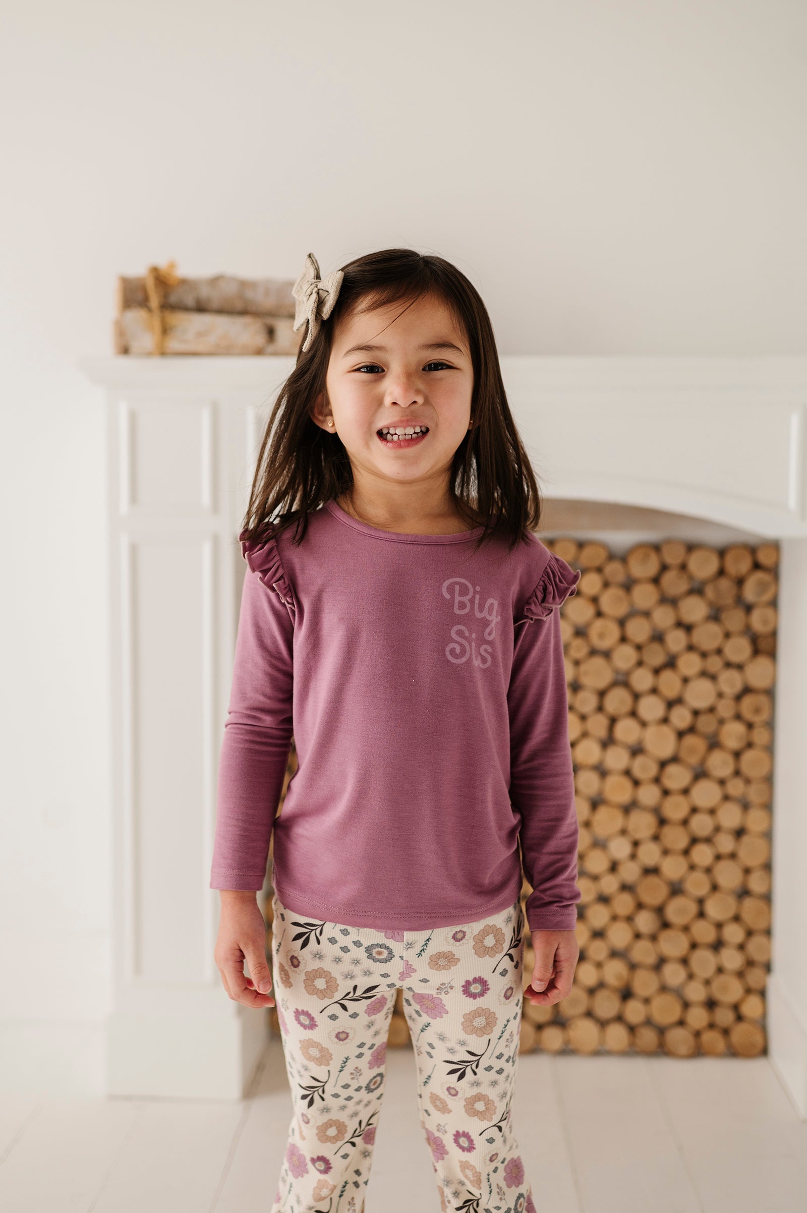 Girl's Long Sleeve Ruffle Top