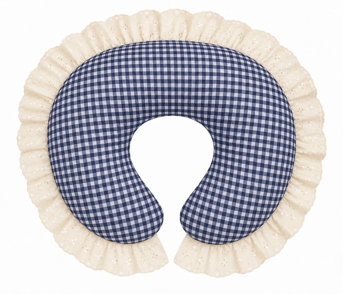 Ivory Eyelet Ruffle Original Nursing Pillow Cover