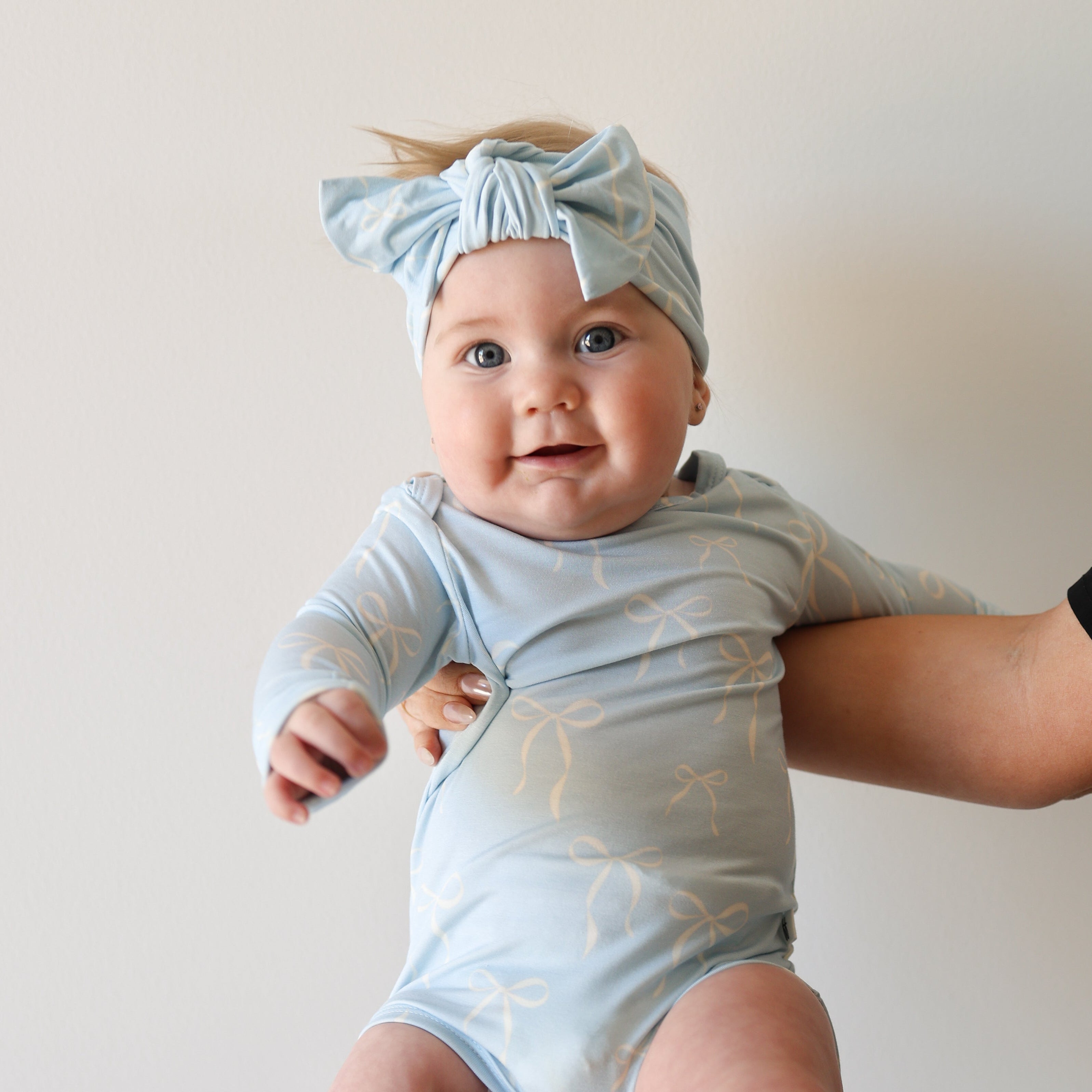 Bamboo Head Wrap | Blue Bows