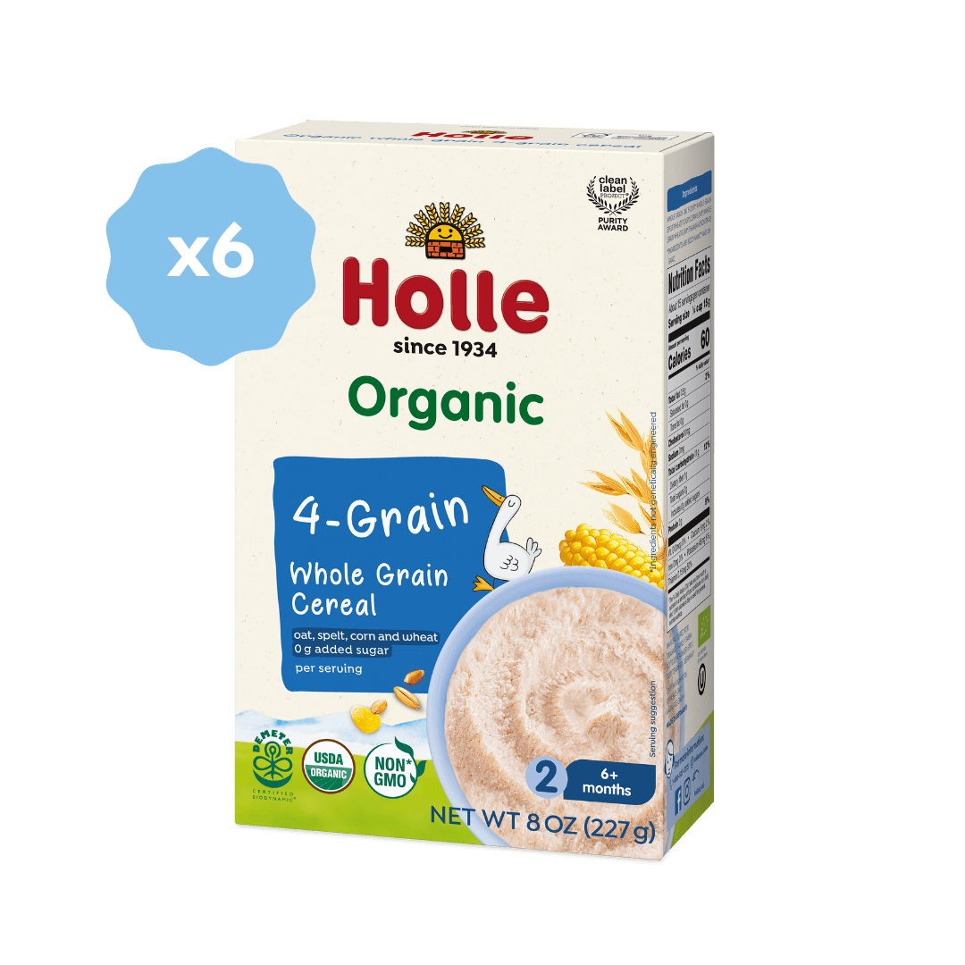 Holle Organic Whole Grain 4-Grain Cereal - 6 Pack