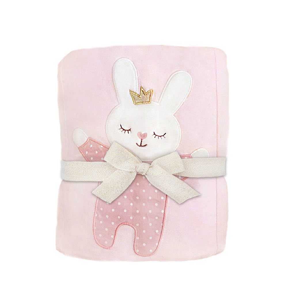 Bedtime Princess Bunny Pink Nursery Quilt Quilt MON AMI   