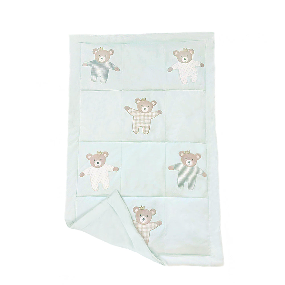 Bedtime Prince Bear Cotton Quilt Quilt MON AMI   