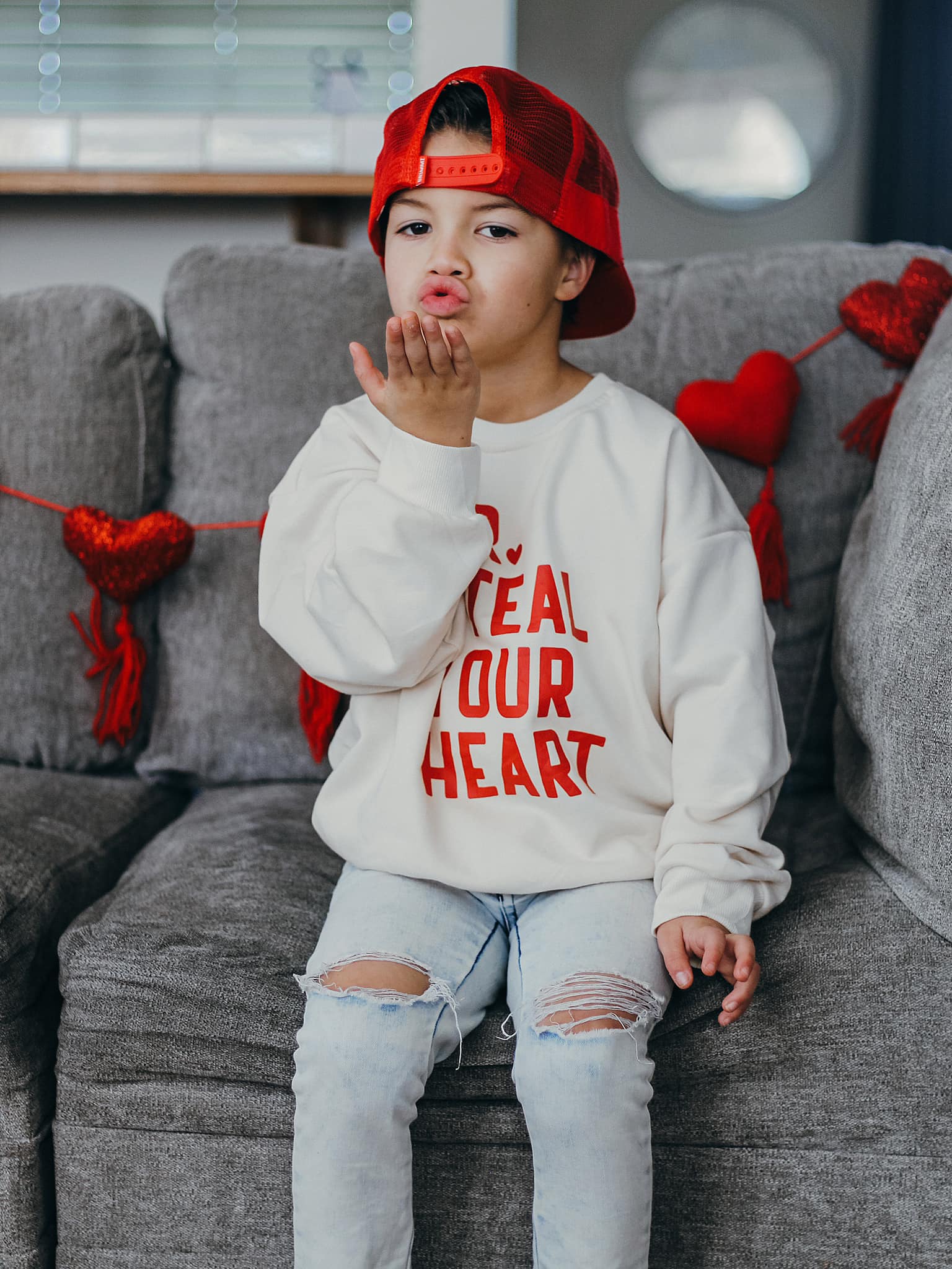 Mr Steal Your Heart Crewneck Sweatshirt - Cream