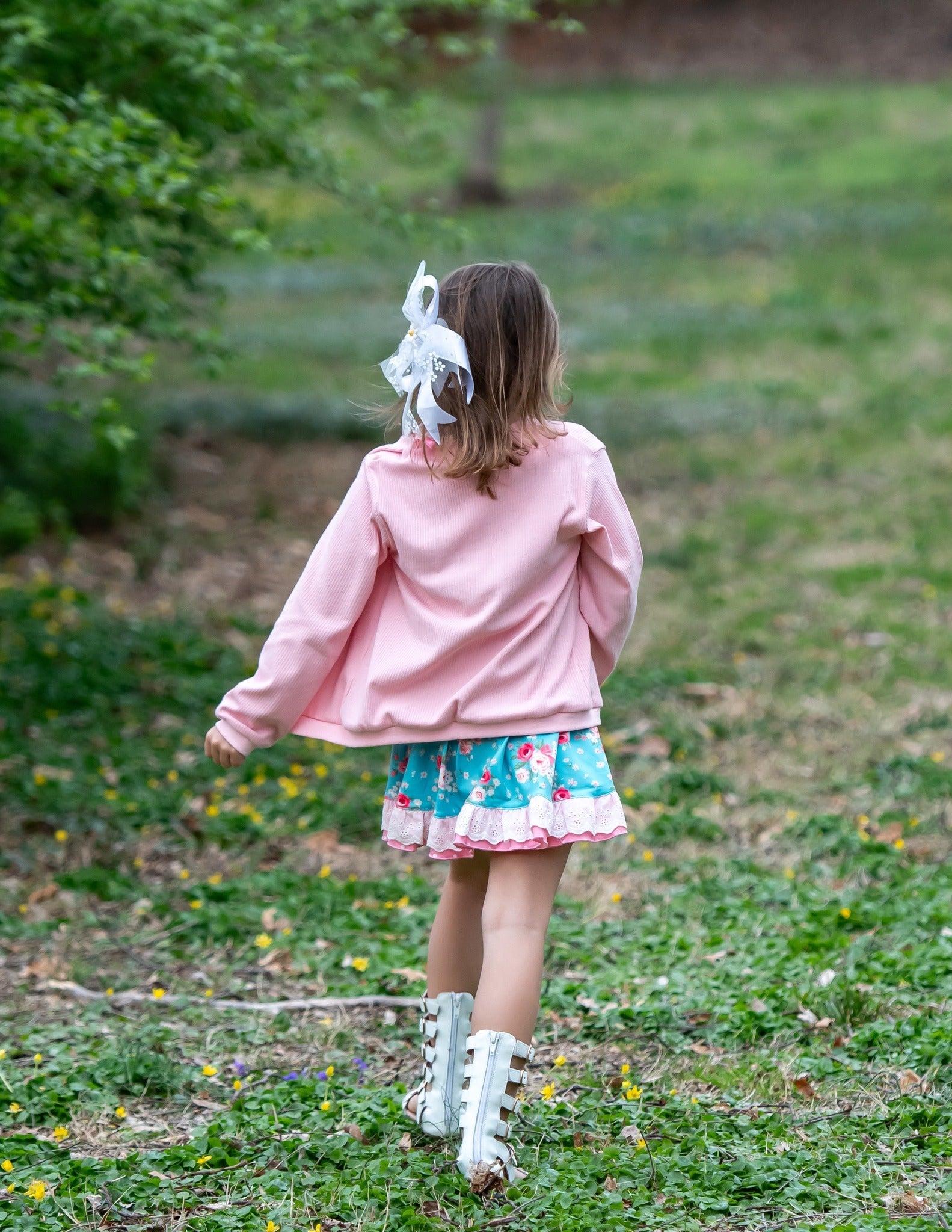 Blush Pink Ruffled Cardigan-Ready to Ship!