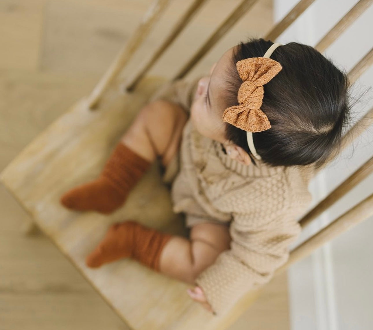 Burnt Orange Waffle Knot