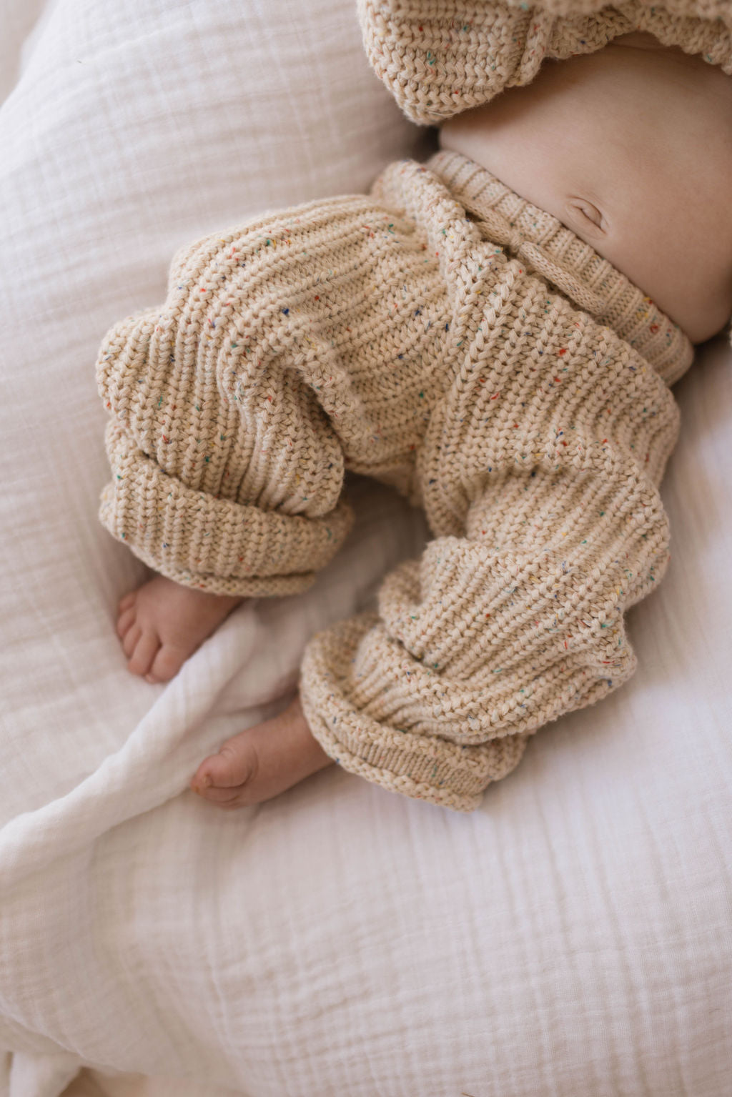 Baby & Toddler Knit Pant Set | Wheat Confetti