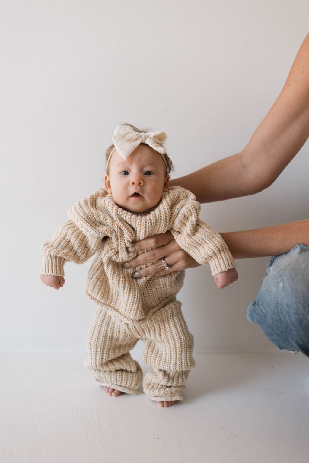 Baby & Toddler Knit Pant Set | Wheat Confetti