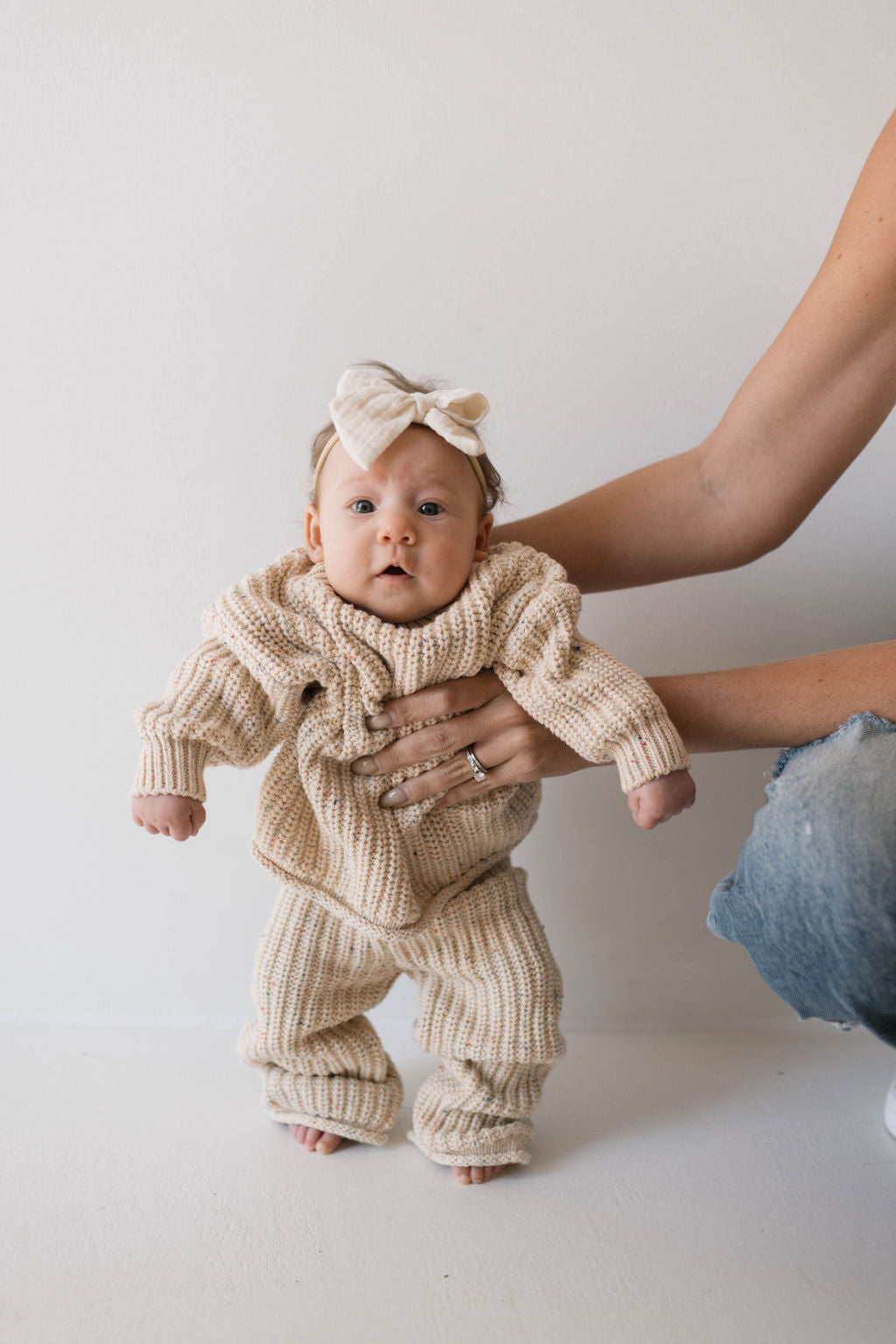 Baby & Toddler Knit Pant Set | Wheat Confetti