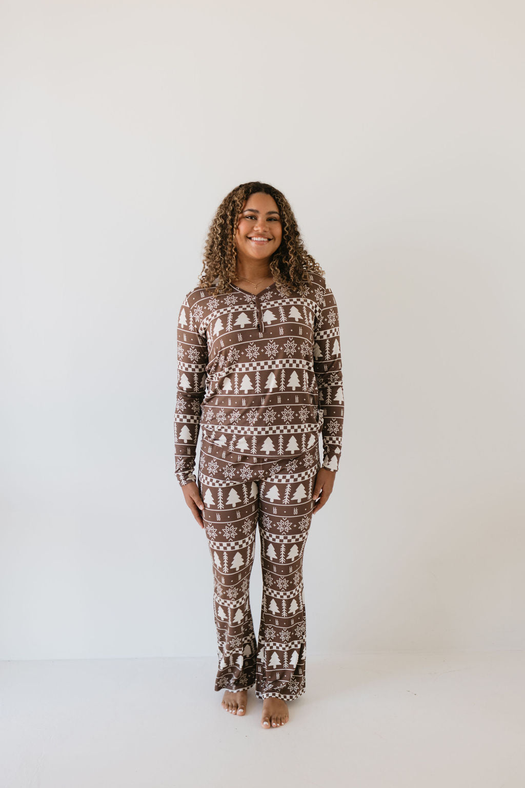 Women's Long Sleeve Bamboo Pajama | Forever Fair Isle