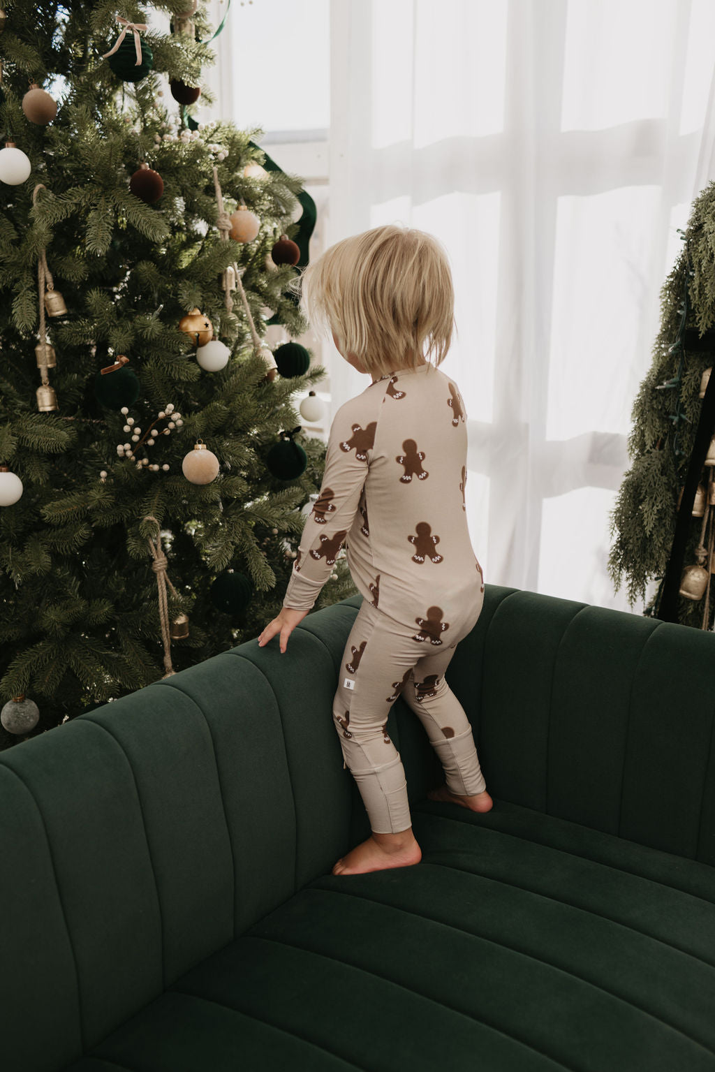 Bamboo Zip Pajamas | Gingerbread