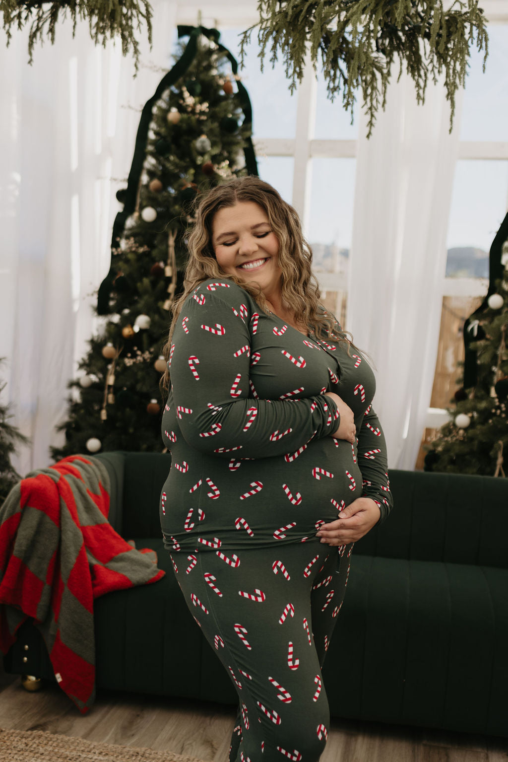 Women's Long Sleeve Bamboo Pajama | Candy Cane Lane 2024