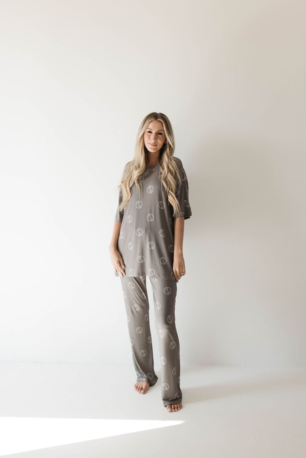 Short Sleeve Women's Bamboo Pajamas | Sage Yin Yang