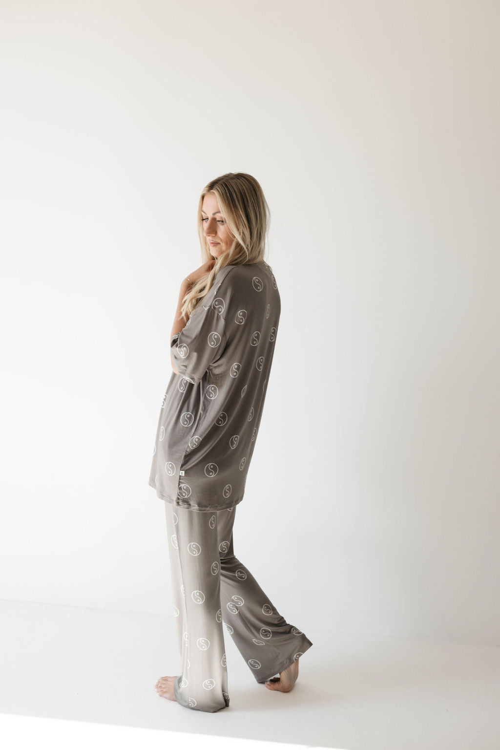 Short Sleeve Women's Bamboo Pajama | Sage Yin Yang