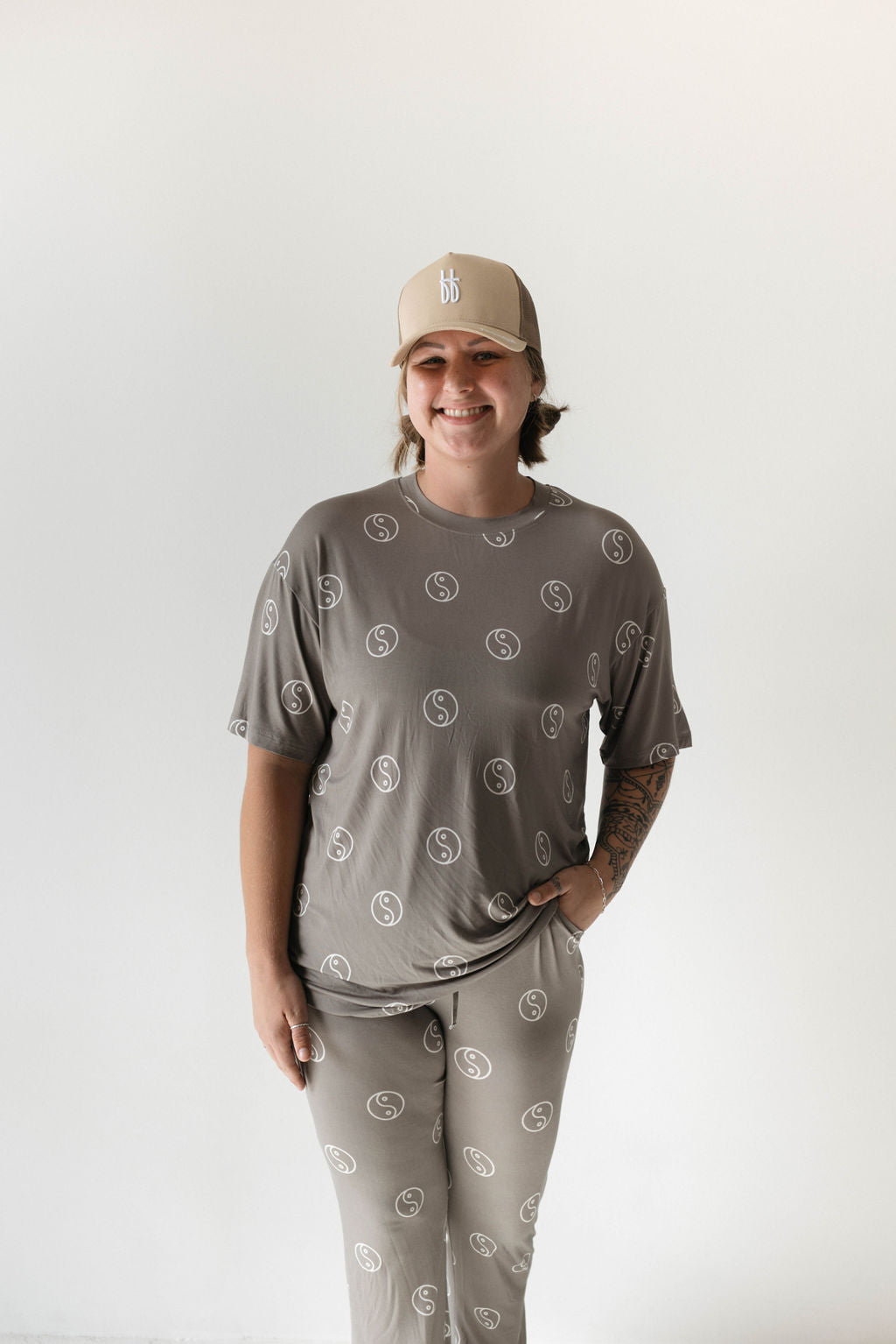 Short Sleeve Women's Bamboo Pajama | Sage Yin Yang