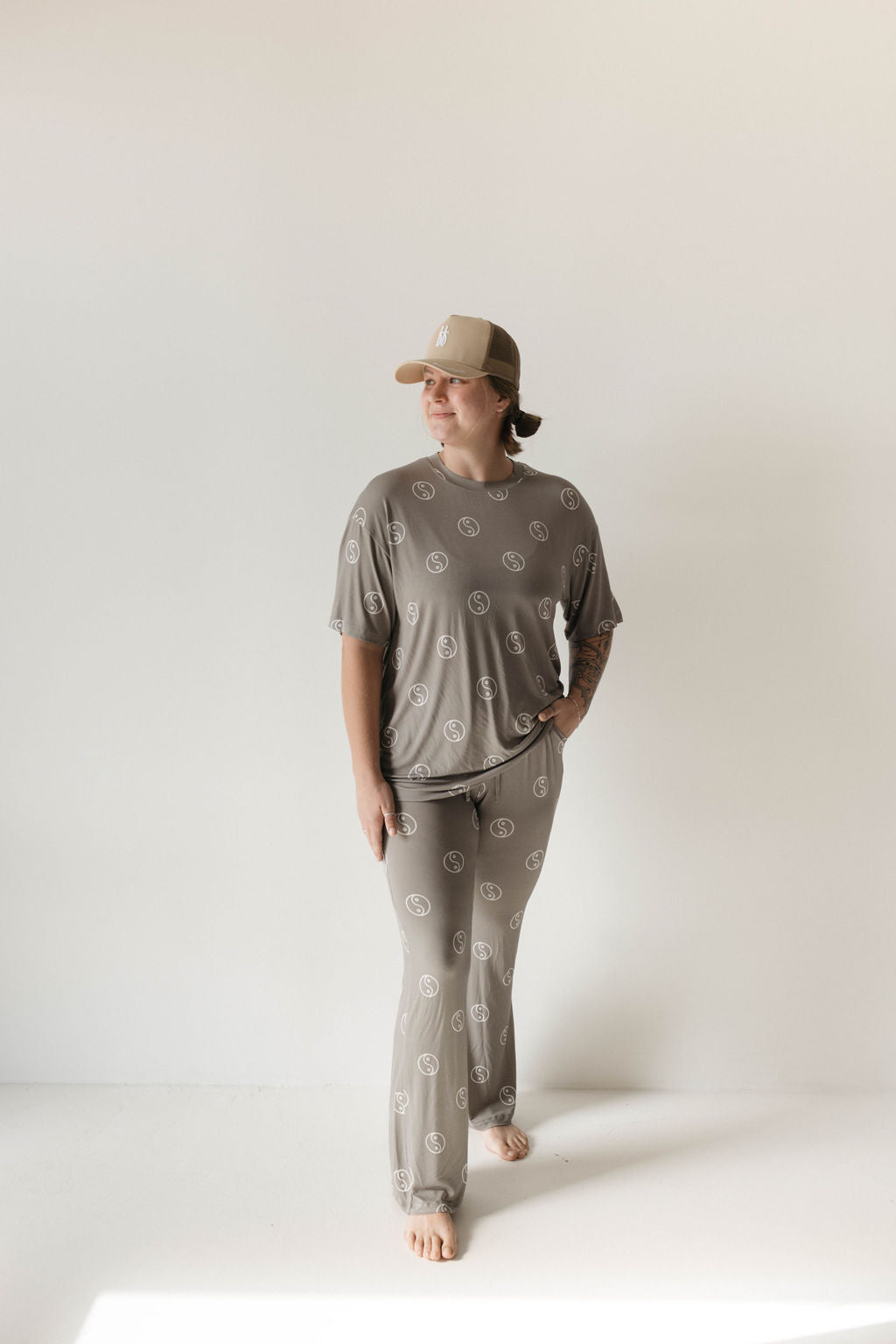 Short Sleeve Women's Bamboo Pajama | Sage Yin Yang