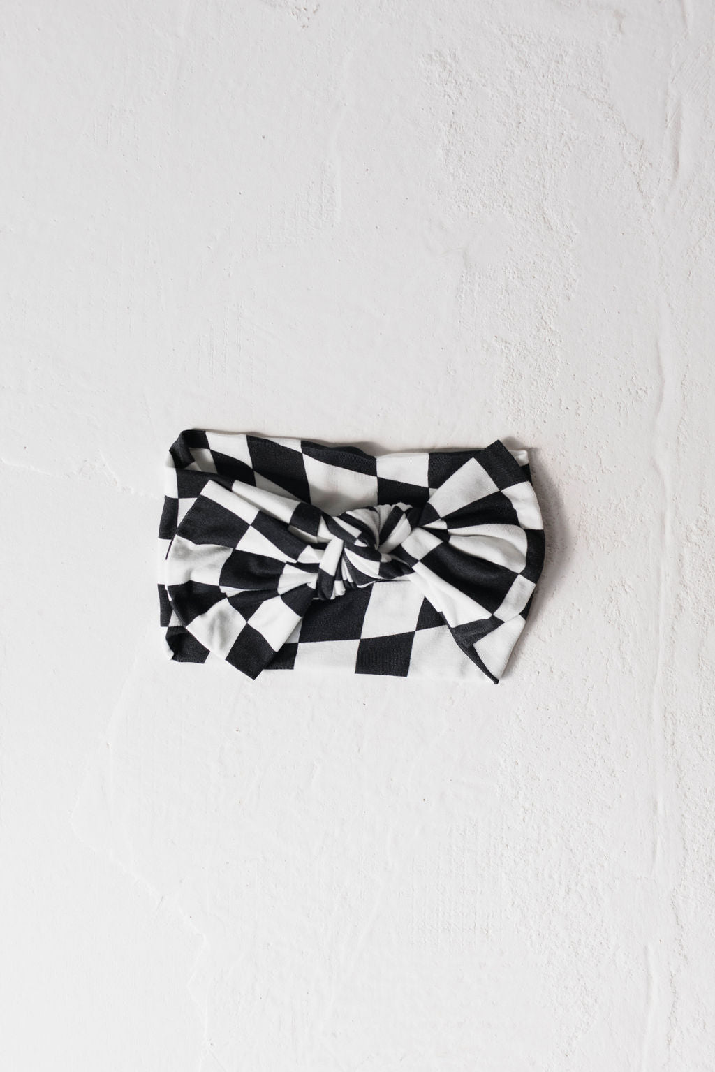 Bamboo Head Wrap | Black & White Wavy Checkerboard Head Wrap forever french baby   