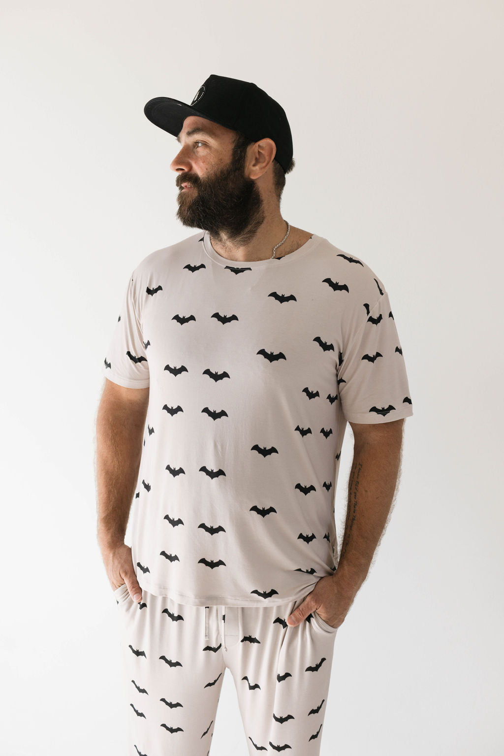 Adult Bamboo Short Sleeve Pajamas | It's Bats!  forever french baby Small  