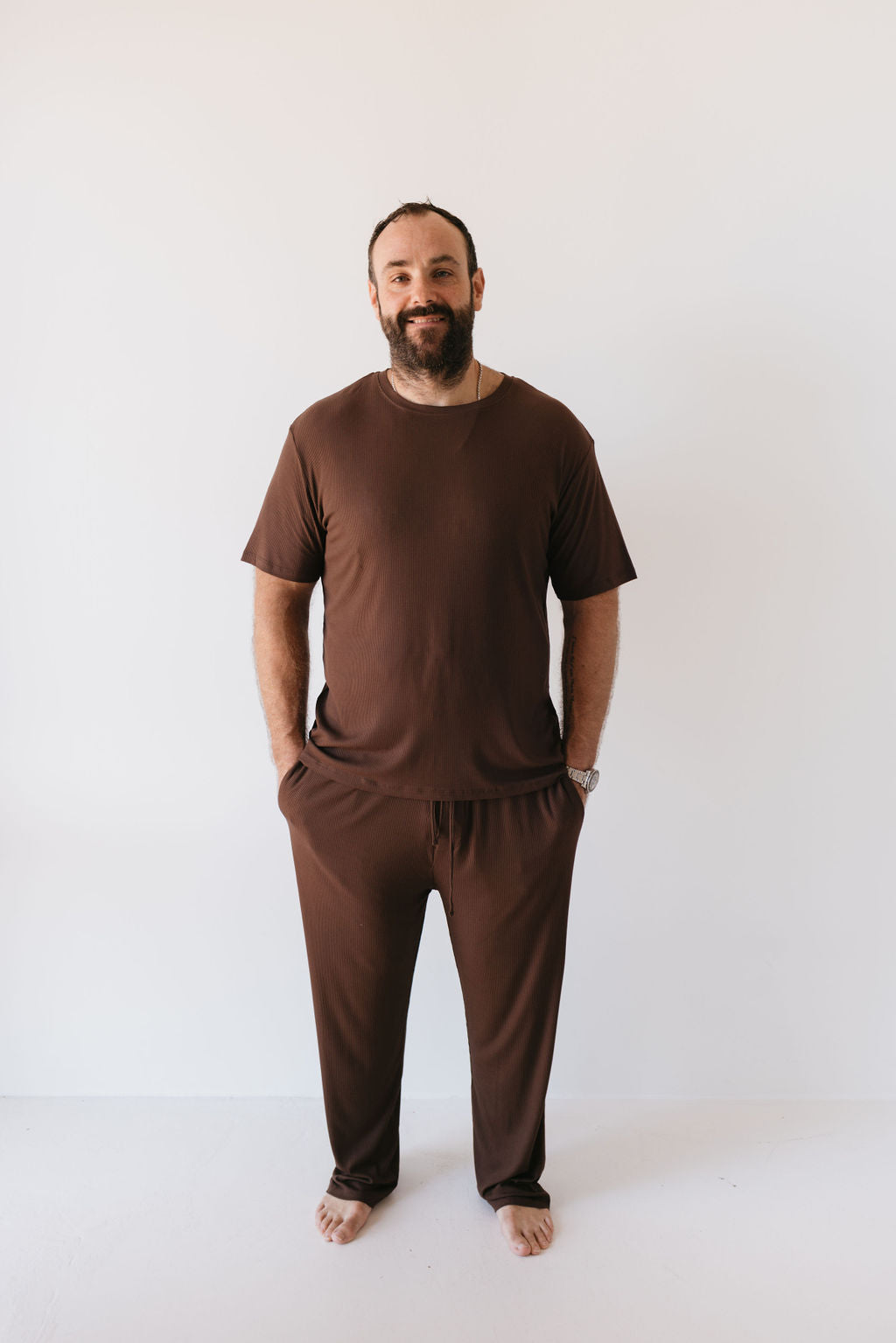 Men's Bamboo Short Sleeve Pajamas | Coffee Bean