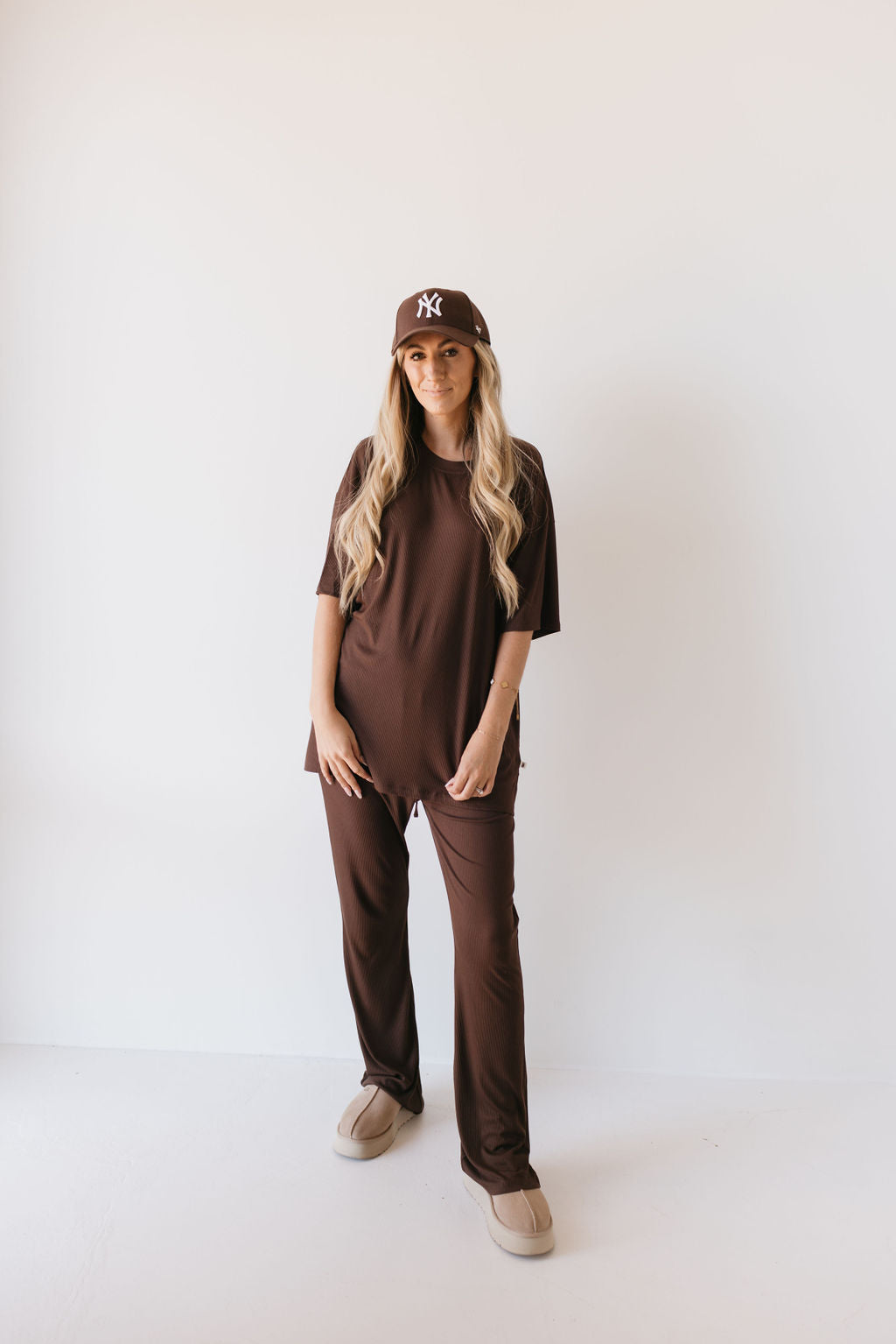 Short Sleeve Bamboo Women's Lounge Set | Coffee Bean