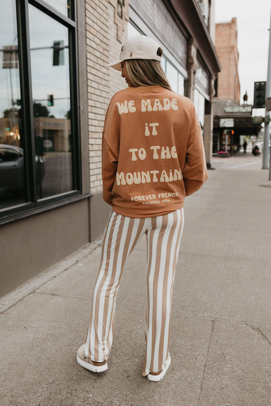 Adult Sweatshirt | Made It to The Mountains  forever french baby Small  