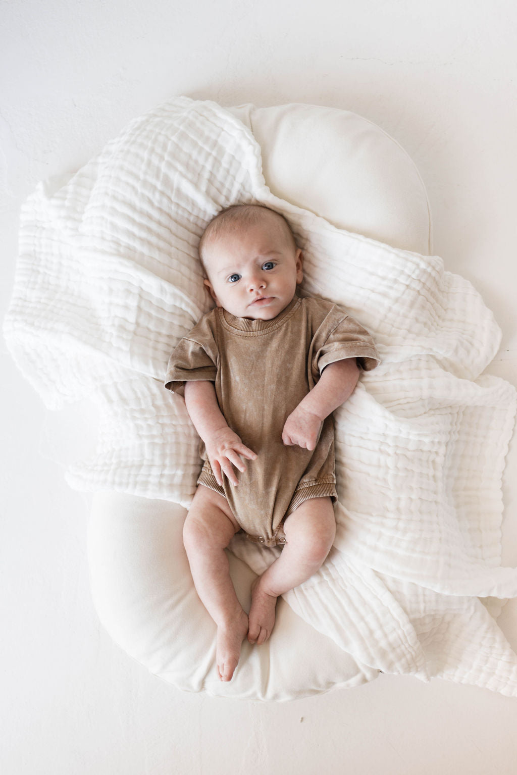 Baby Romper | Vintage Washed Espresso Romper forever french baby   