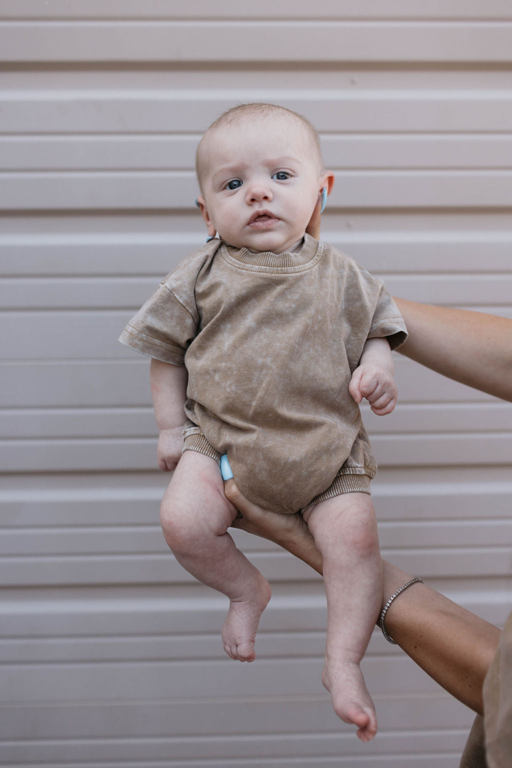 Baby Romper | Vintage Washed Espresso Romper forever french baby   