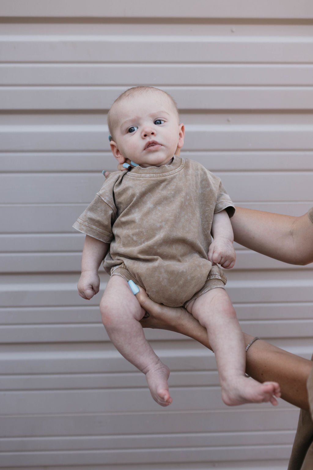 Baby Romper | Vintage Washed Espresso Romper forever french baby   