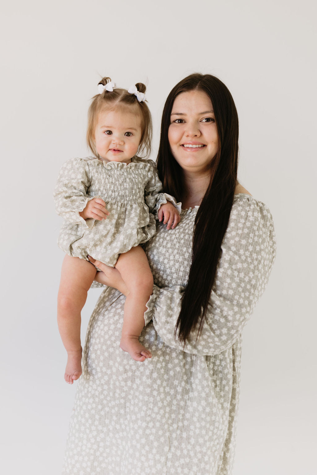 Ruffle Romper | French Gray Floral