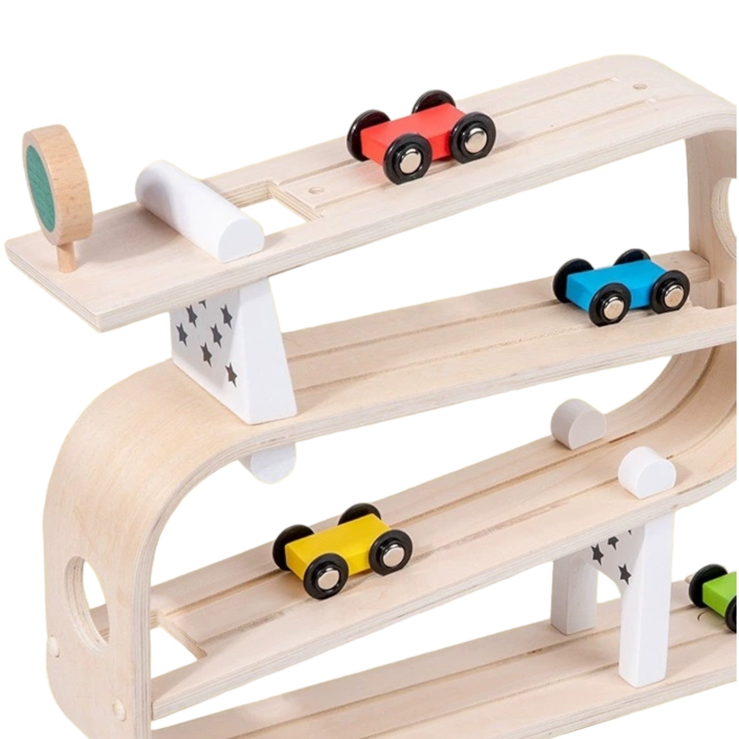 **Pre-order (Ships in 2-3 Weeks)**Wooden Ramp Racer with 4 Cars