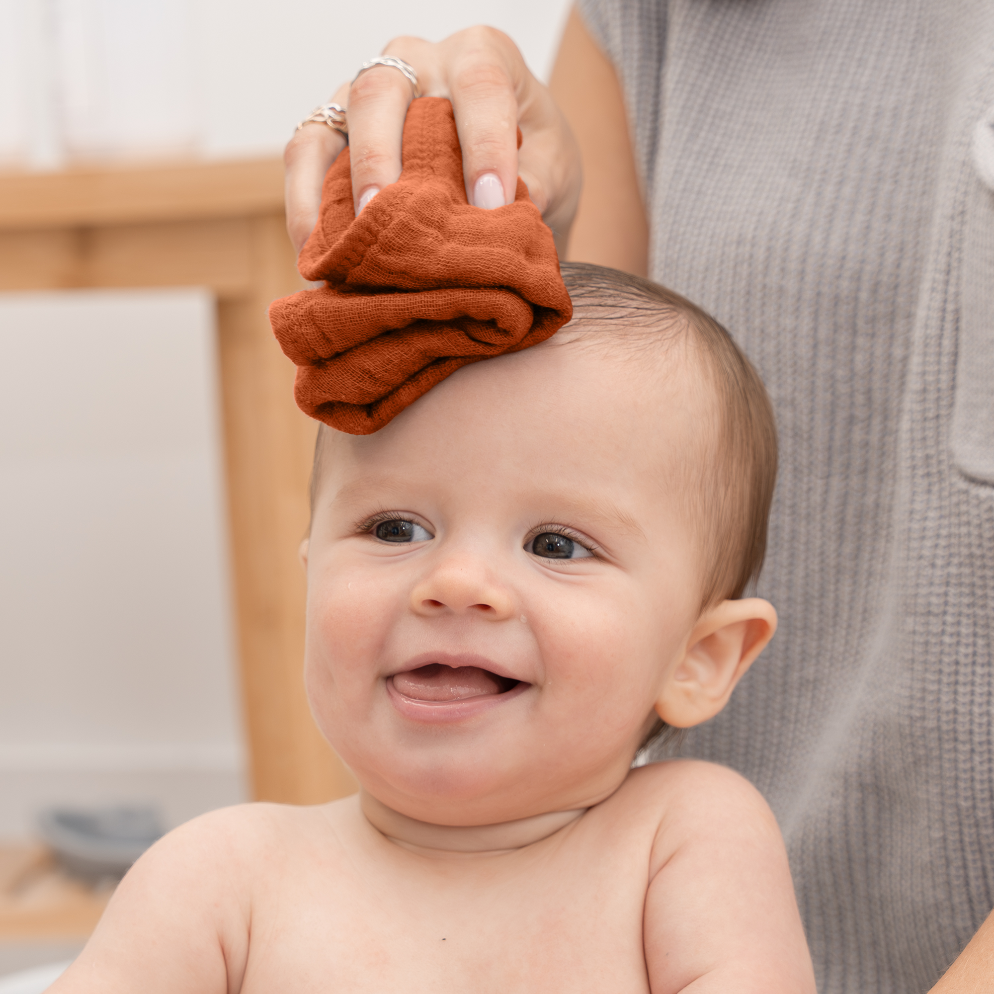 Muslin Washcloths by Comfy Cubs - Garnet