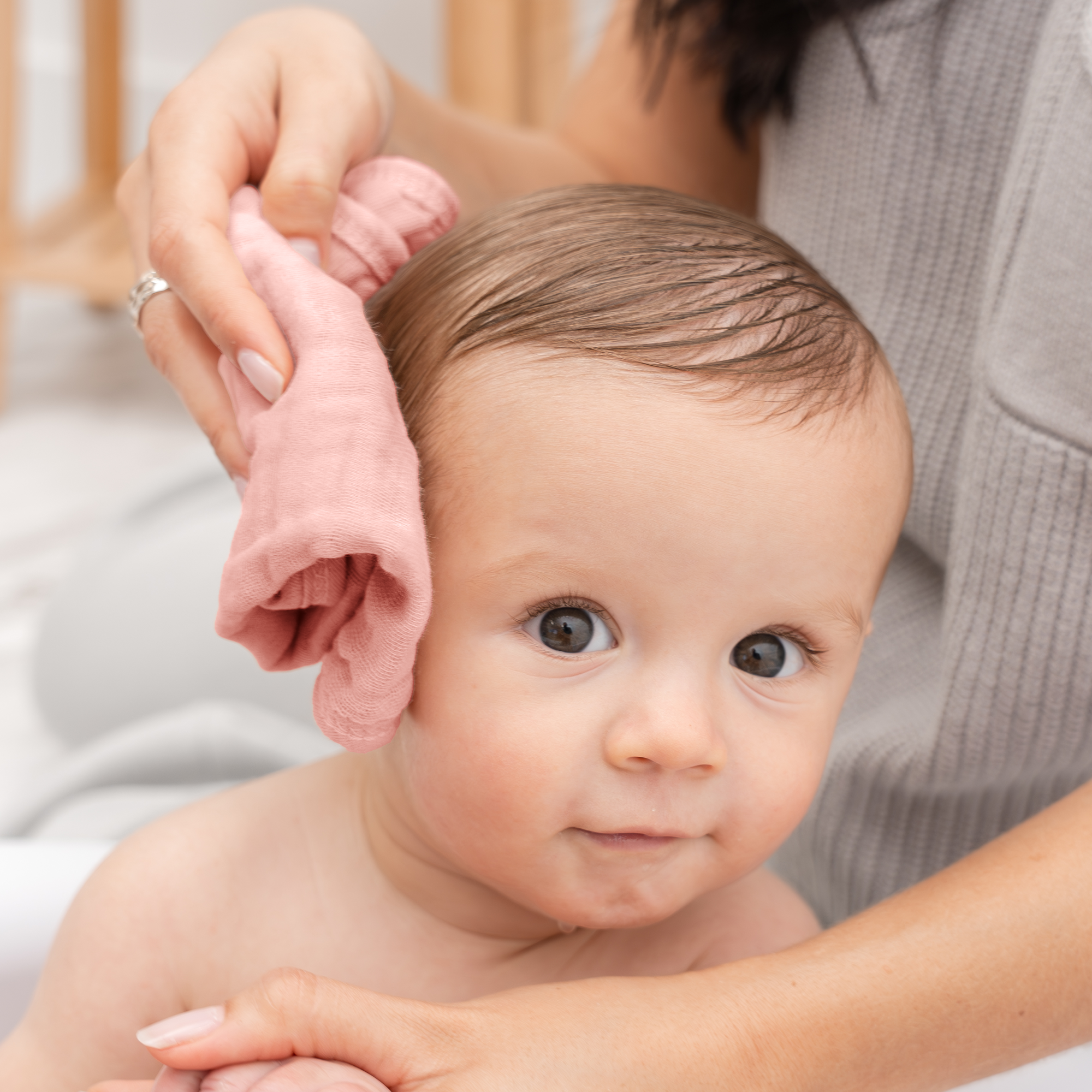 Muslin Washcloths by Comfy Cubs - Lace Pink