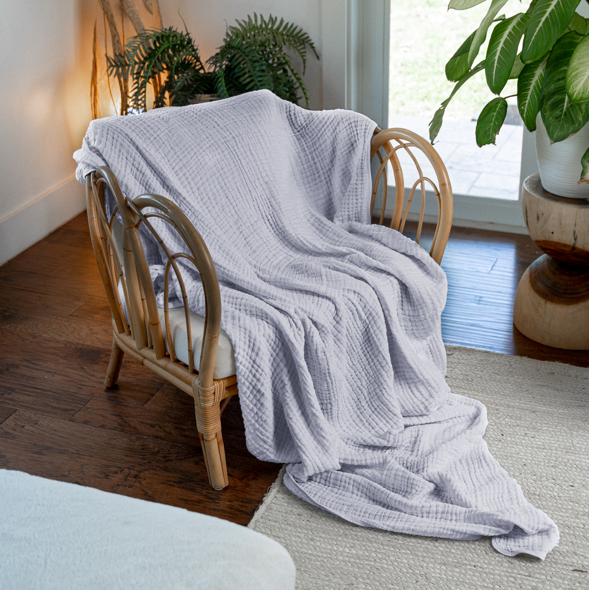 Adult Muslin Blanket by Comfy Cubs in Slate Grey