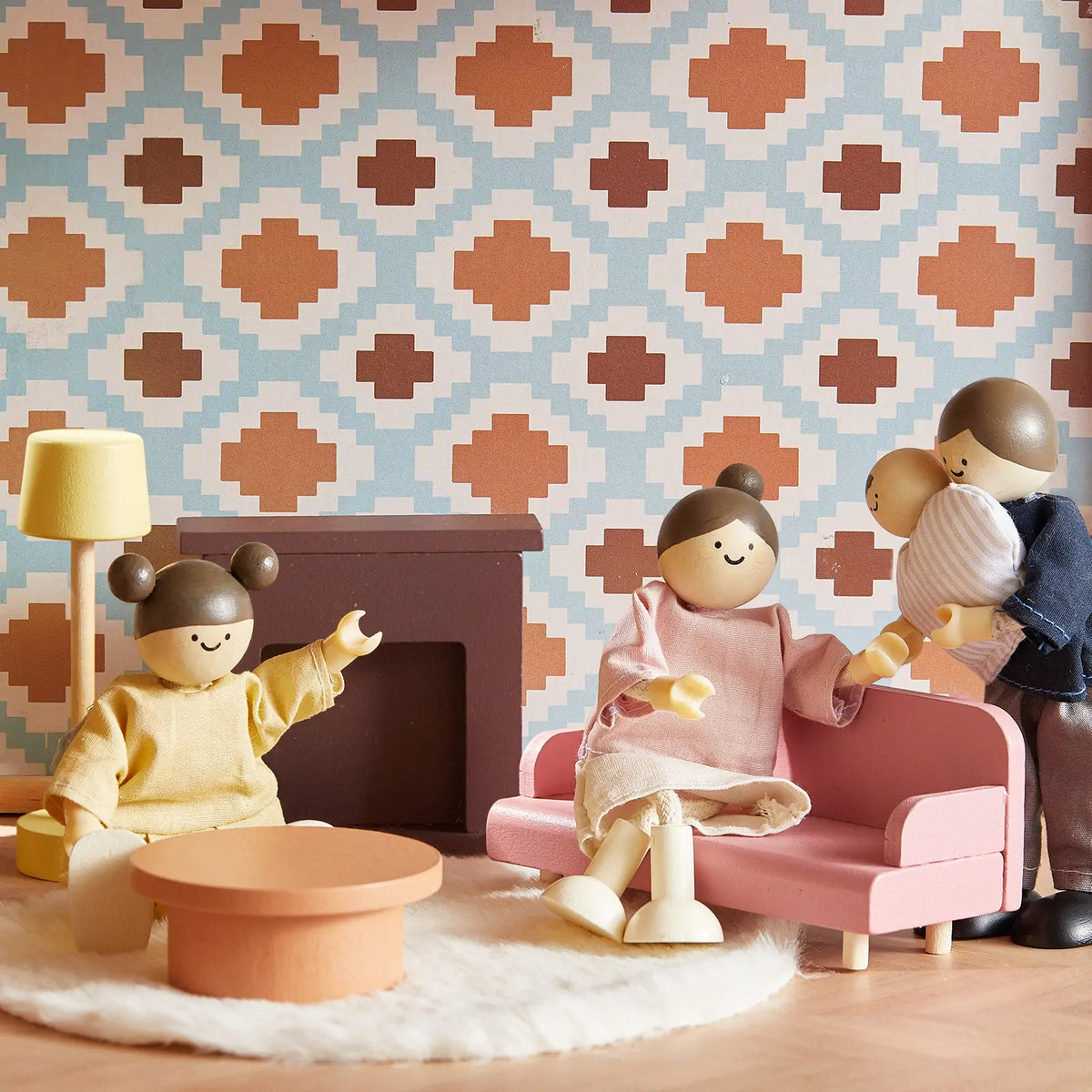 Tiny Land® Sweetwood Pegasus Dollhouse & Wooden Dollhouse Dolls