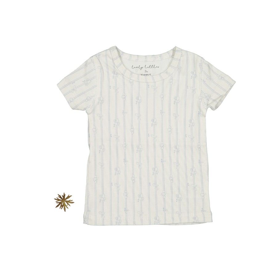 The Printed Short Sleeve Tee - Linear Leaf Short Sleeve Tee Lovely Littles   