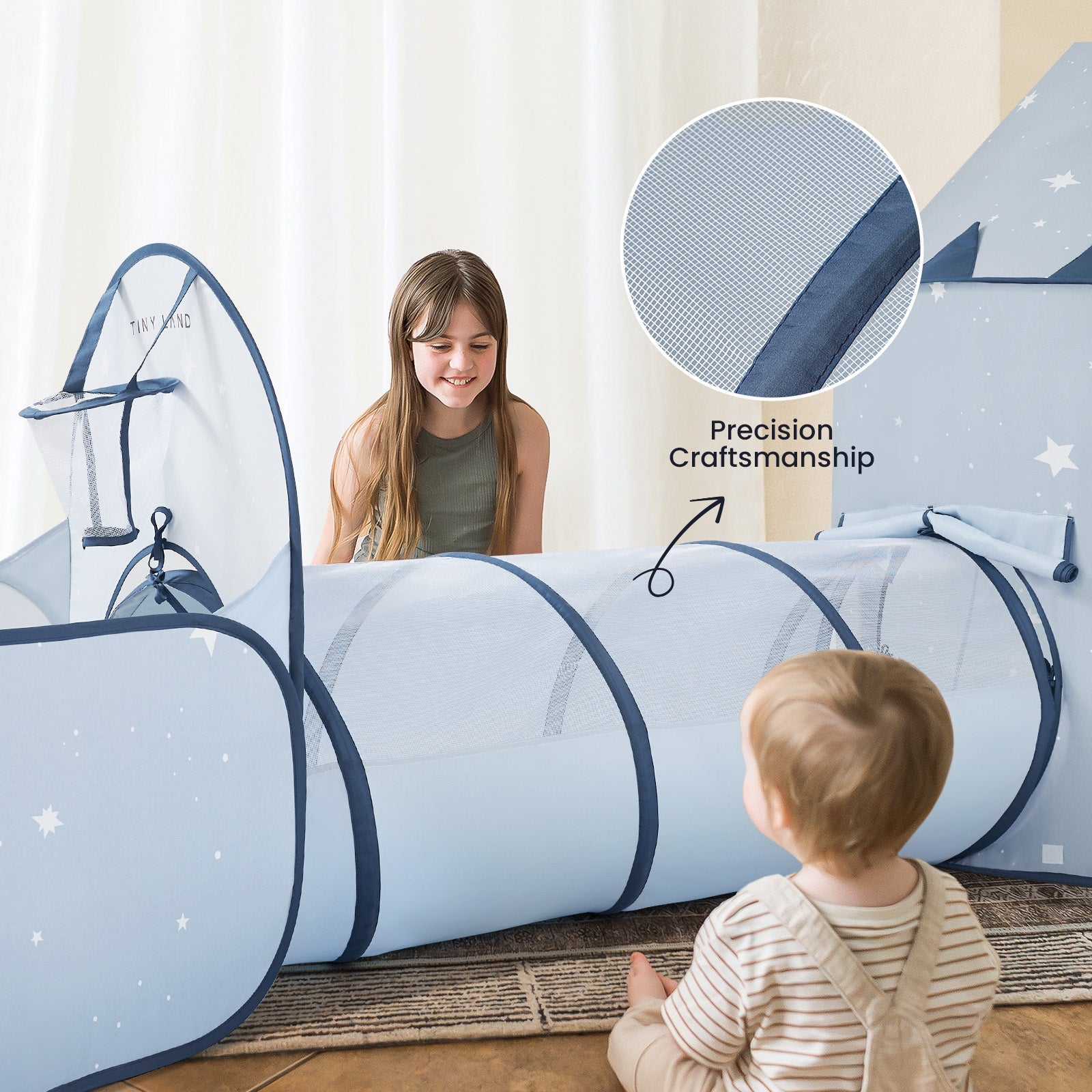 Tiny Land® Adventure 3-in-1 Play Tunnel  & Ocean Ball Set Blue Edition