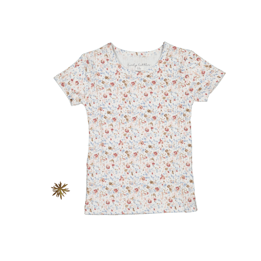 The Printed Short Sleeve Tee - Evelyn Short Sleeve Tee Lovely Littles   