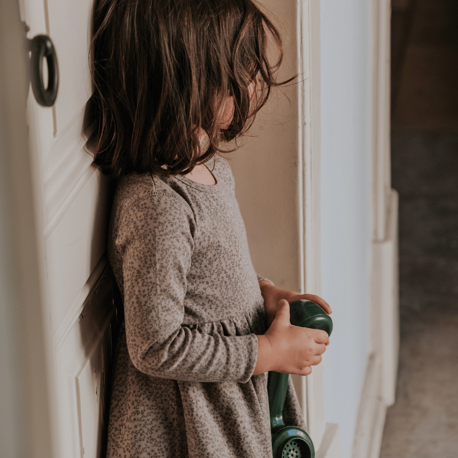 The Printed Long Sleeve Dress -  Vine