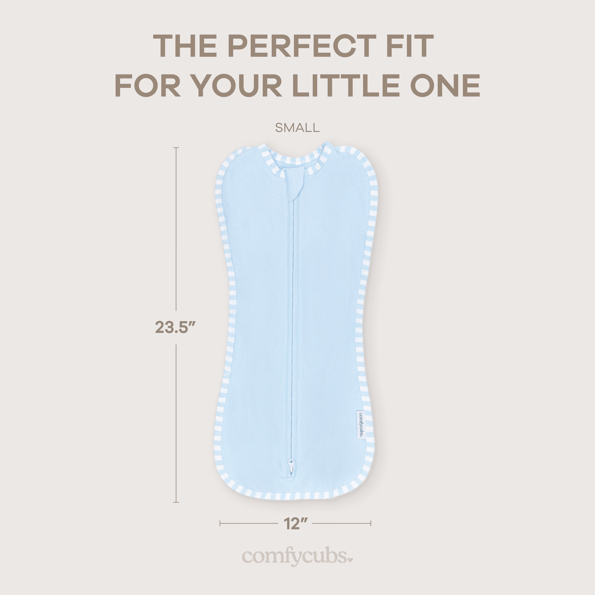 Easy Zipper Swaddle Blankets in Blue