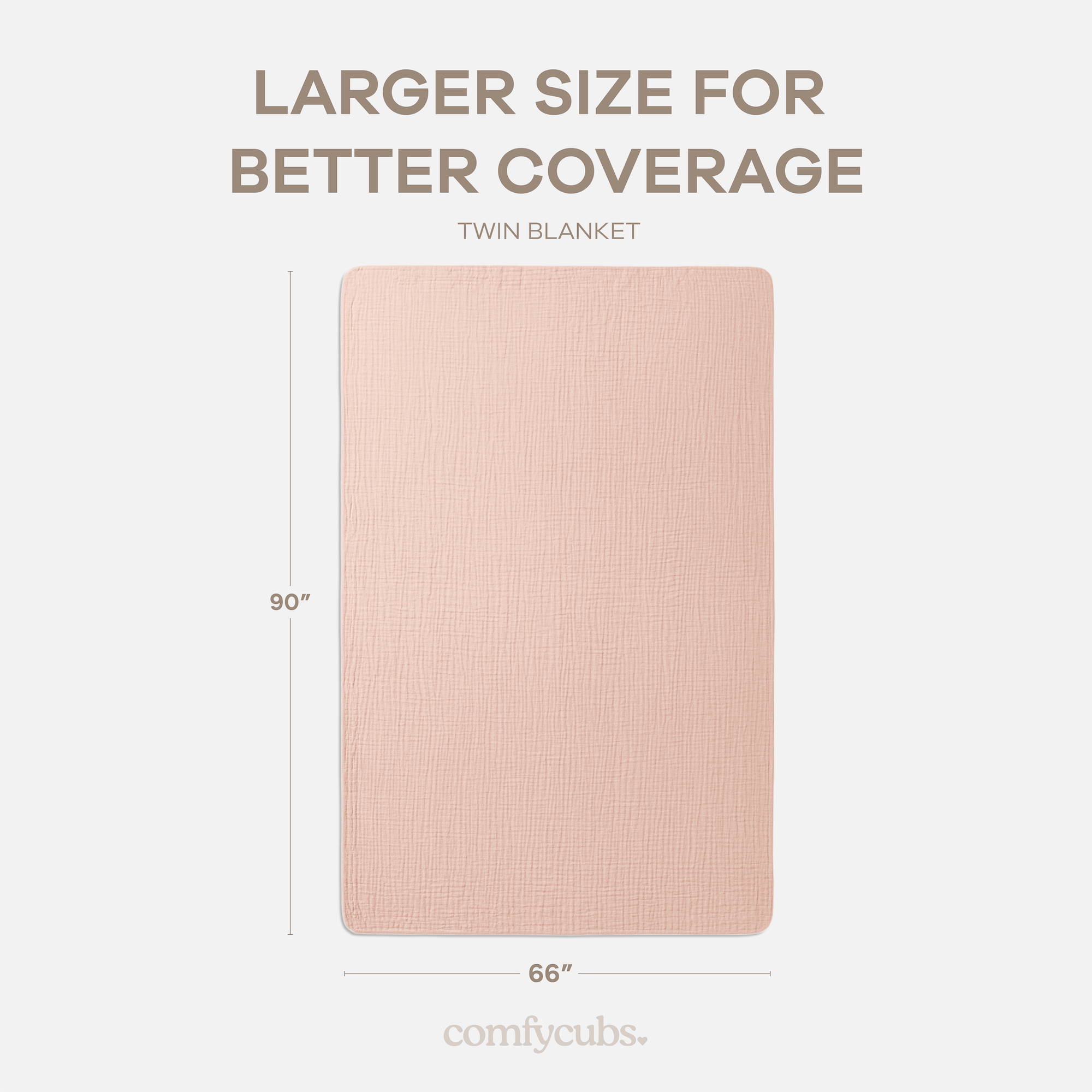 Adult Muslin Blanket in Blush