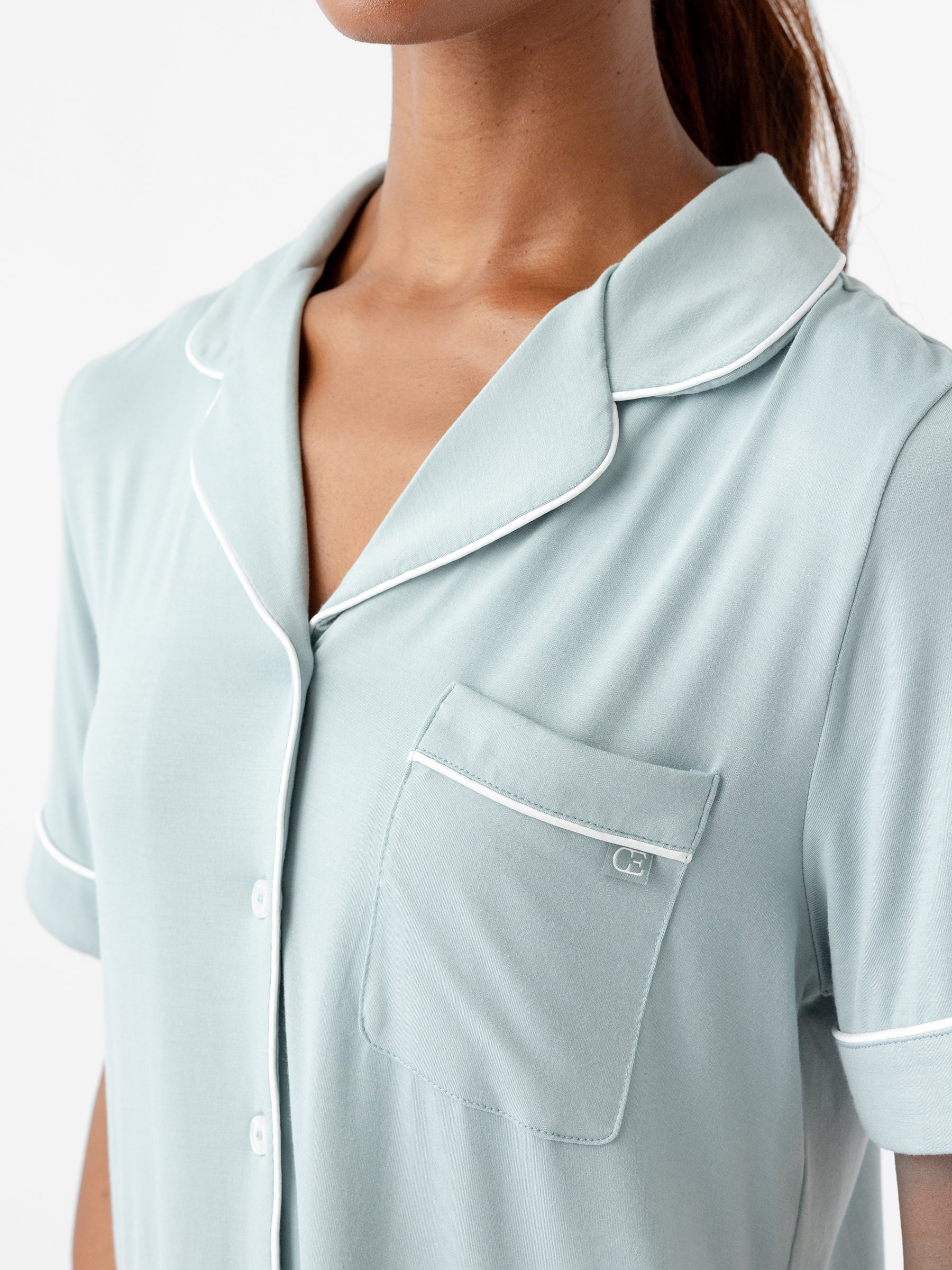 Women's Bamboo Stretch-Knit Short Sleeve Pajama Set